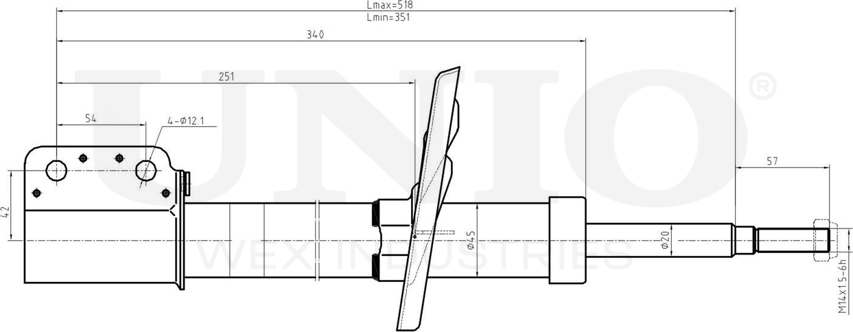 Амортизатор подвески (Unio). Артикул SAB-10715