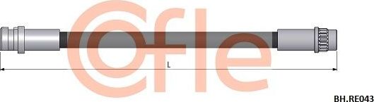 Тормозной шланг Cofle задний для Renault Scenic II 2003-2008. Артикул 92.BH.RE043