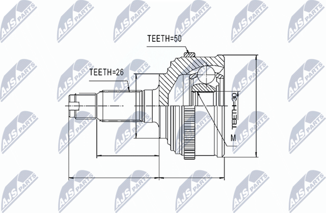 Шрус внутренний (граната) NTY. Артикул NPZ-HD-022