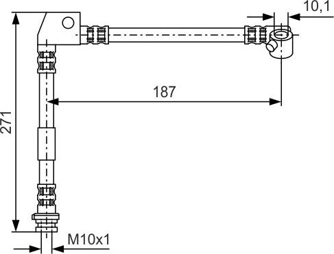 Тормозной шланг Bosch для Nissan Primera P10 1990-1996. Артикул 1 987 476 658