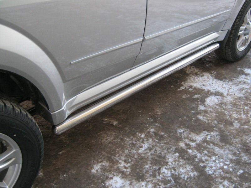 Защита порогов RusStal труба d76 (вариант 3) для Great Wall Hover H3 2009-2014. Артикул GH3T-0003503