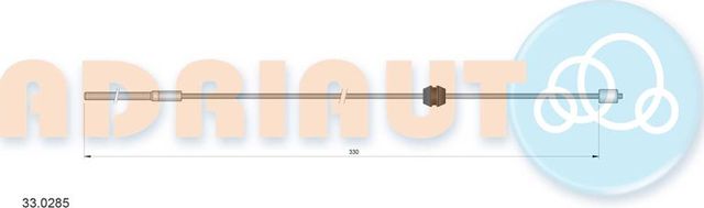Трос ручника (тросик ручного тормоза) Adriauto передний для Opel Tigra B 2004-2010. Артикул 33.0285