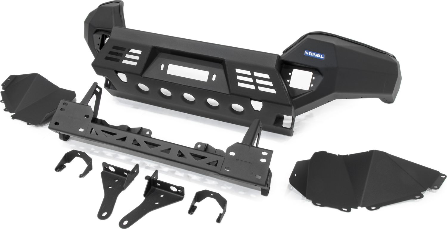 Бампер силовой Rival передний для Toyota Hilux (Exclusive, Exclusive Black) 2018-2020 (без LED). Артикул 2D.5716.1-NL