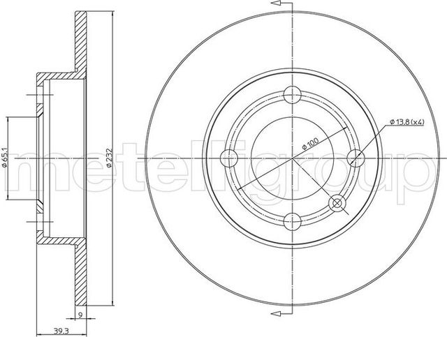 Тормозной диск Trusting задний для Volkswagen Polo III 1995-2002. Артикул DF182