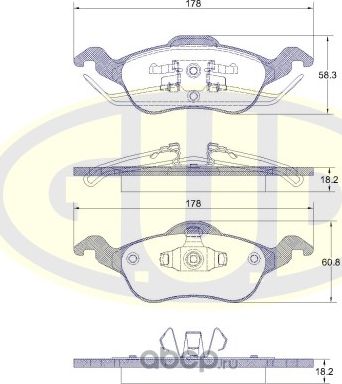 Тормозные колодки G.U.D.. Артикул GBP069100