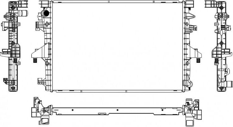Радиатор охлаждения двигателя Sakura. Артикул 3471-3001