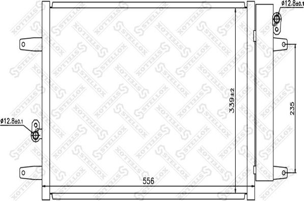 Радиатор кондиционера (конденсатор) Stellox. Артикул 10-45217-SX