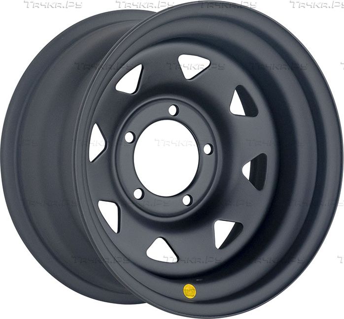 Колёсный диск OFF-ROAD Wheels усиленный стальной черный матовый 5x139,7 8xR16 d110 ET-19 (треуг. мелкий) для УАЗ Буханка 1958-2026. Артикул 1680-53910MB-19A17