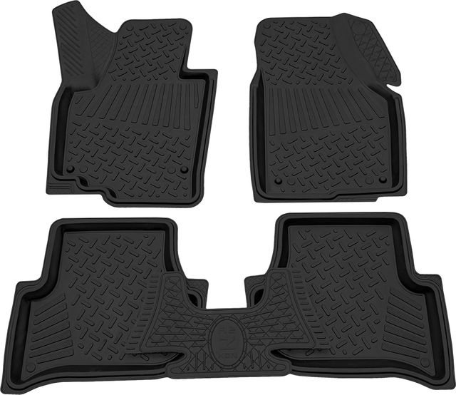 Коврики Rezkon резиновые для салона Skoda Yeti 2009-2018. Артикул 1030025100
