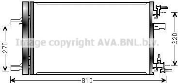 Радиатор кондиционера (конденсатор) AVA (алюминий). Артикул OLA5499D