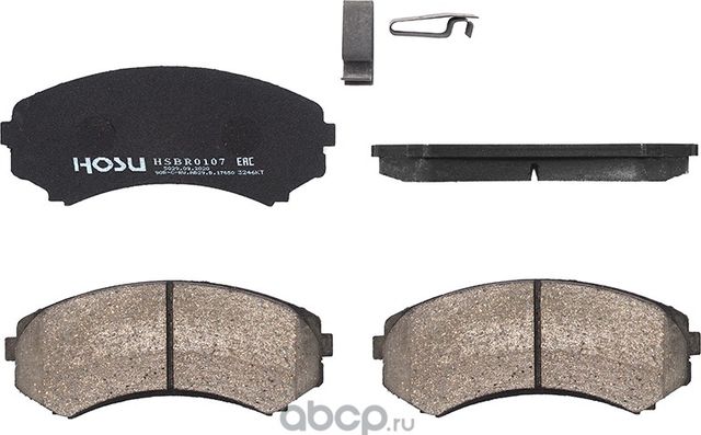 Колодки тормозные перед MITSUBISHI PAJERO 99 (Hosu). Артикул HSBR0107
