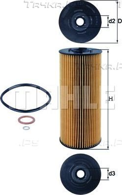 Масляный фильтр Mahle-Knecht. Артикул OX 137D