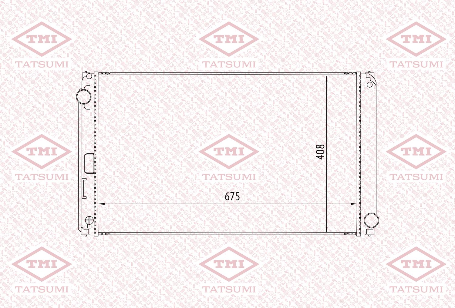 Радиатор охлаждения (Tatsumi). Артикул TGA1201