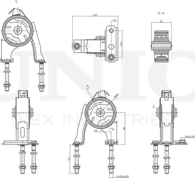 Опора двигателя (Unio). Артикул RMP-15109