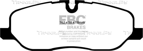 Тормозные колодки EBC Brakes передние для Land Rover Range Rover III 2002-2012. Артикул DP41541R