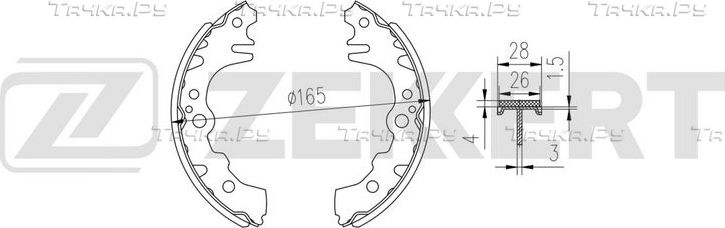 Тормозные колодки Zekkert. Артикул BK-4017