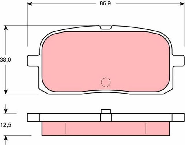 Тормозные колодки TRW задние для Toyota Paseo I (L40) 1990-1995. Артикул GDB3225