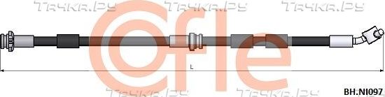 Тормозной шланг Cofle передний для Nissan Primera P11 1996-2002. Артикул 92.BH.NI097