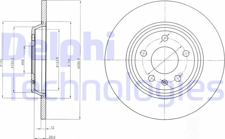 Тормозной диск Delphi. Артикул BG4081C