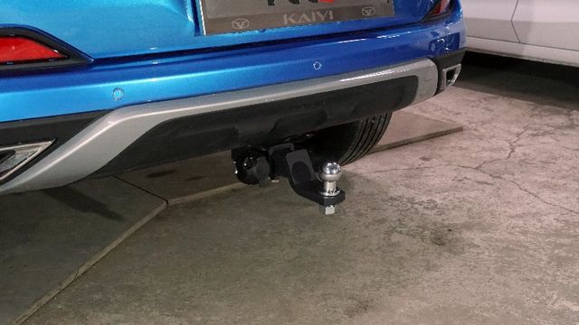 Фаркоп ТСС оцинкованный под американский квадрат для Kaiyi X3 Pro 2023-2026 (нерж. шар). Артикул TCU00393N