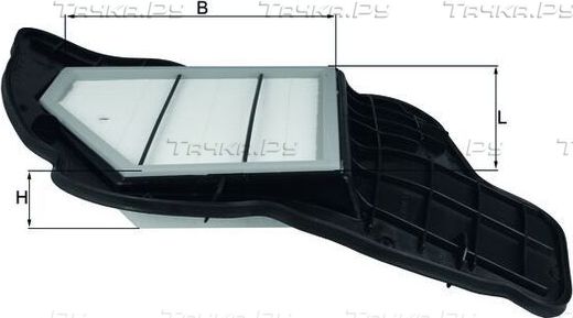 Воздушный фильтр Mahle-Knecht левый для BMW 7 V (F01/F02/F04) 2008-2015. Артикул LX 1684/5