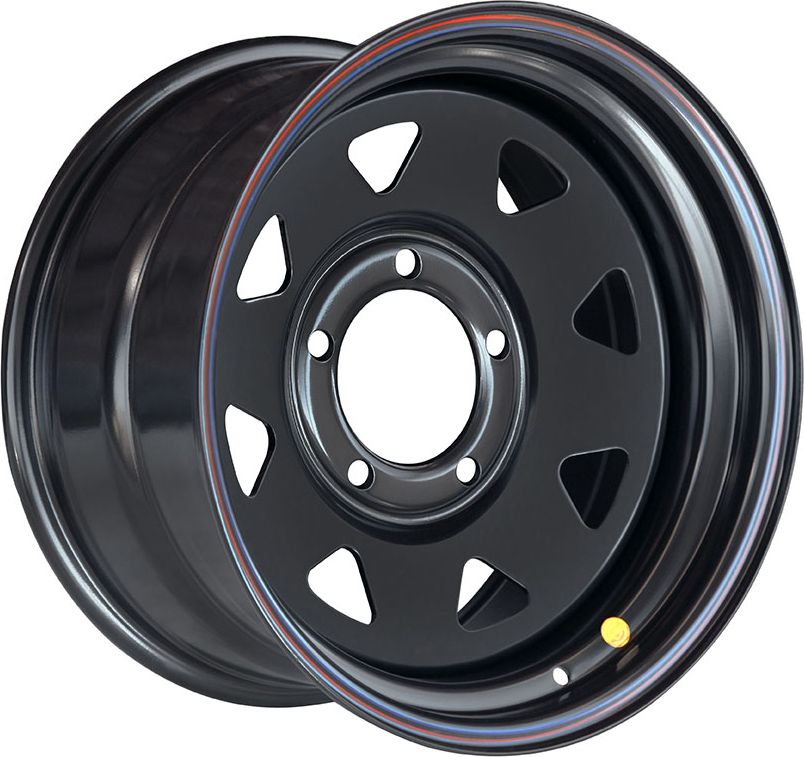 Колёсный диск OFF-ROAD Wheels усиленный стальной черный 5x150 9xR17 d113 ET-24 для Toyota Land Cruiser 105 1998-2007 (треугольник мелкий). Артикул 1790-55013BL-24A17
