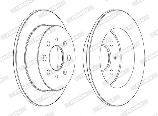 Тормозной диск Ferodo PREMIER Coat+ disc задний для Honda Civic VI 1995-2001. Артикул DDF1358C