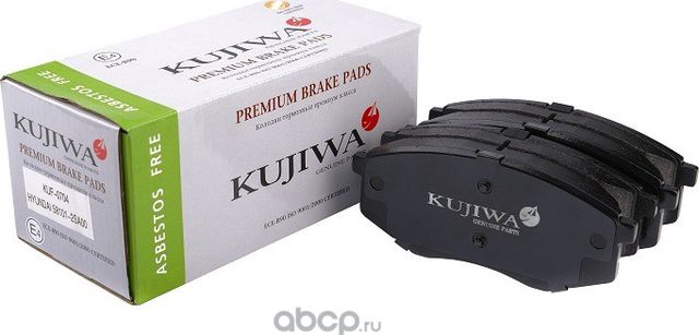 Колодки тормозные передние с пластинами KUF0704 KUJIWA 581012SA00 HYUNDAI/KIA. Артикул KUF0704
