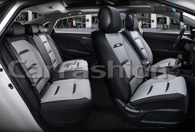 Накидки универсальные CarFashion Business Plus для авто, цвет Серый/Черный/Черный. Артикул 22448