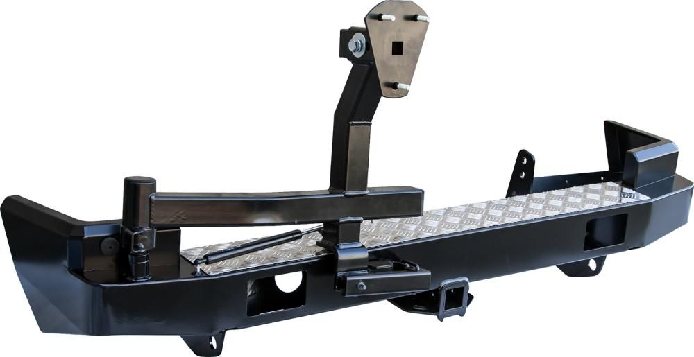 Бампер силовой РИФ задний с квадратом под фаркоп и калиткой для ТагАЗ Tager 2008-2012. Артикул RIFTGZ-20120