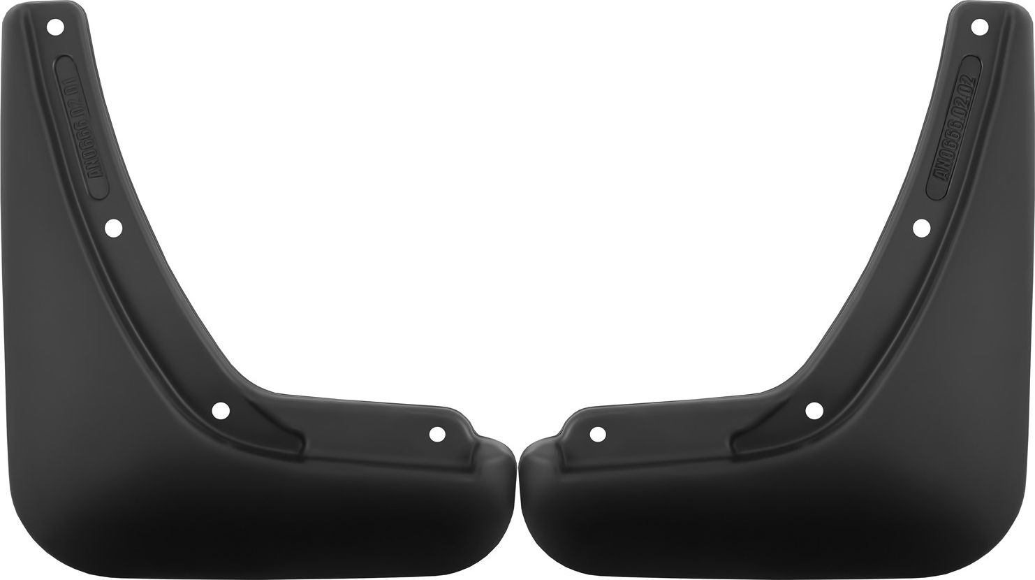 Брызговики Frosch (в пакете) задняя пара для Haval Jolion 4WD 2024-2026. Артикул NLF.AN0666.E3