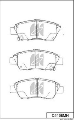 Тормозные колодки MK Kashiyama. Артикул D5168MH