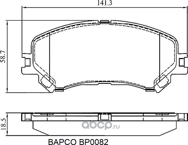 Колодка тормозная Renault Espace V, Megane IV Grandtour передняя к-т 4шт дискова (Bapco) Bapco. Артикул BP0082