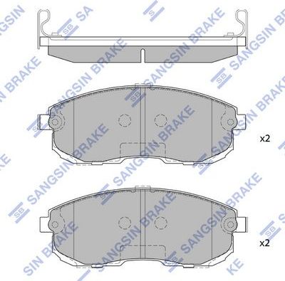 Тормозные колодки Sangsin Hi-Q. Артикул SP1107-FA