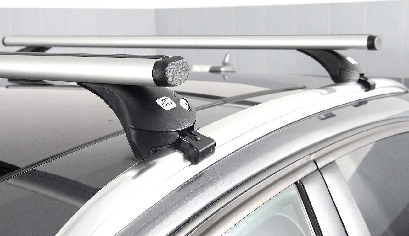 Багажник на интегрированные рейлинги Amos Boss для Haval Jolion 2021-2026 (Аэродинамические дуги). Артикул boss_f1.2