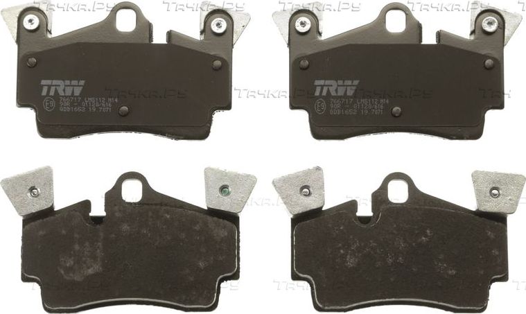 Тормозные колодки TRW COTEC задние для Porsche Cayenne I (955) 2003-2007. Артикул GDB1652