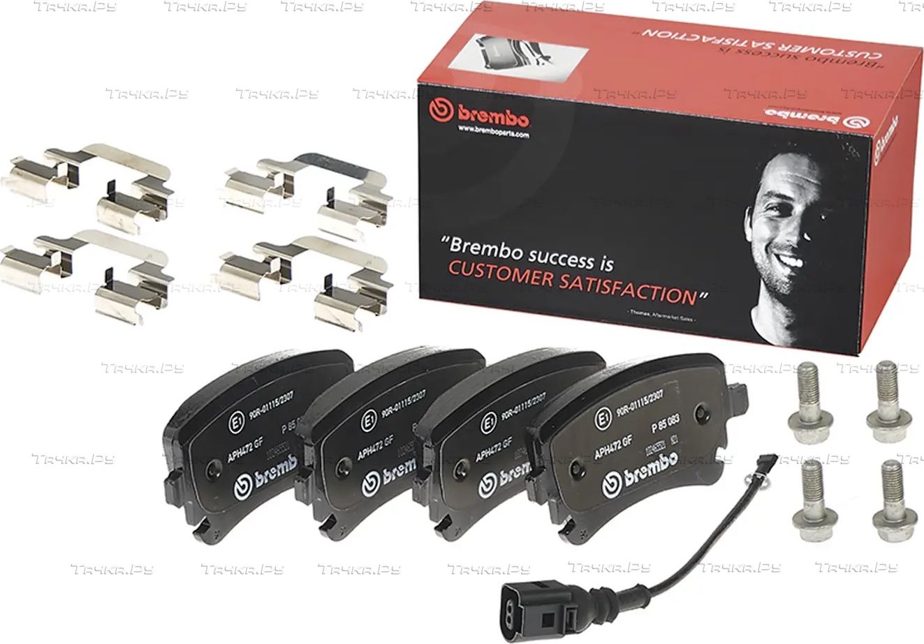 Тормозные колодки Brembo PRIME LINE задние для Volkswagen Multivan T6 2015-2026. Артикул P 85 083