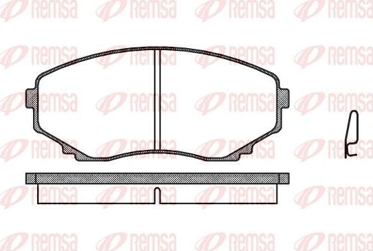 Тормозные колодки Remsa передние для Mazda MPV II (LW) 1999-2006. Артикул 0397.00