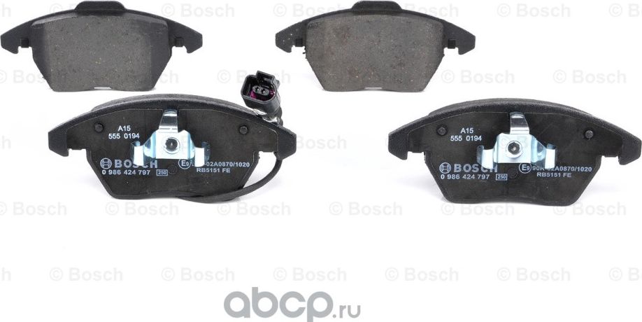 Колодки торм диск Audi A3  TT  VW Golf V  VI (Bosch). Артикул 986424797