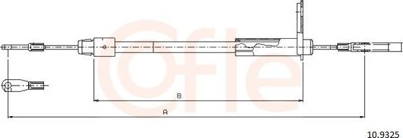 Трос ручника (тросик ручного тормоза) Cofle. Артикул 10.9325