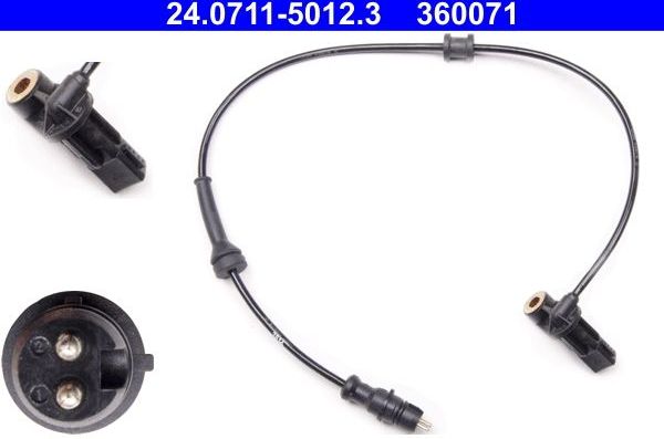 Датчик ABS ATE для Renault Laguna I 1993-2001. Артикул 24.0711-5012.3