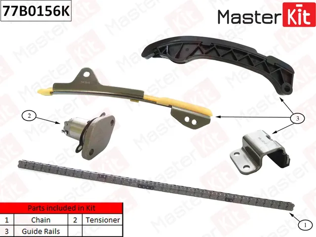 77B0156K Комплект цепи ГРМ Toyota 1ZR-FAE 1ZR-FE (Master KIT) Master KIT. Артикул 77b0156k