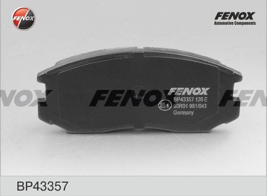 Тормозные колодки Fenox. Артикул BP43357