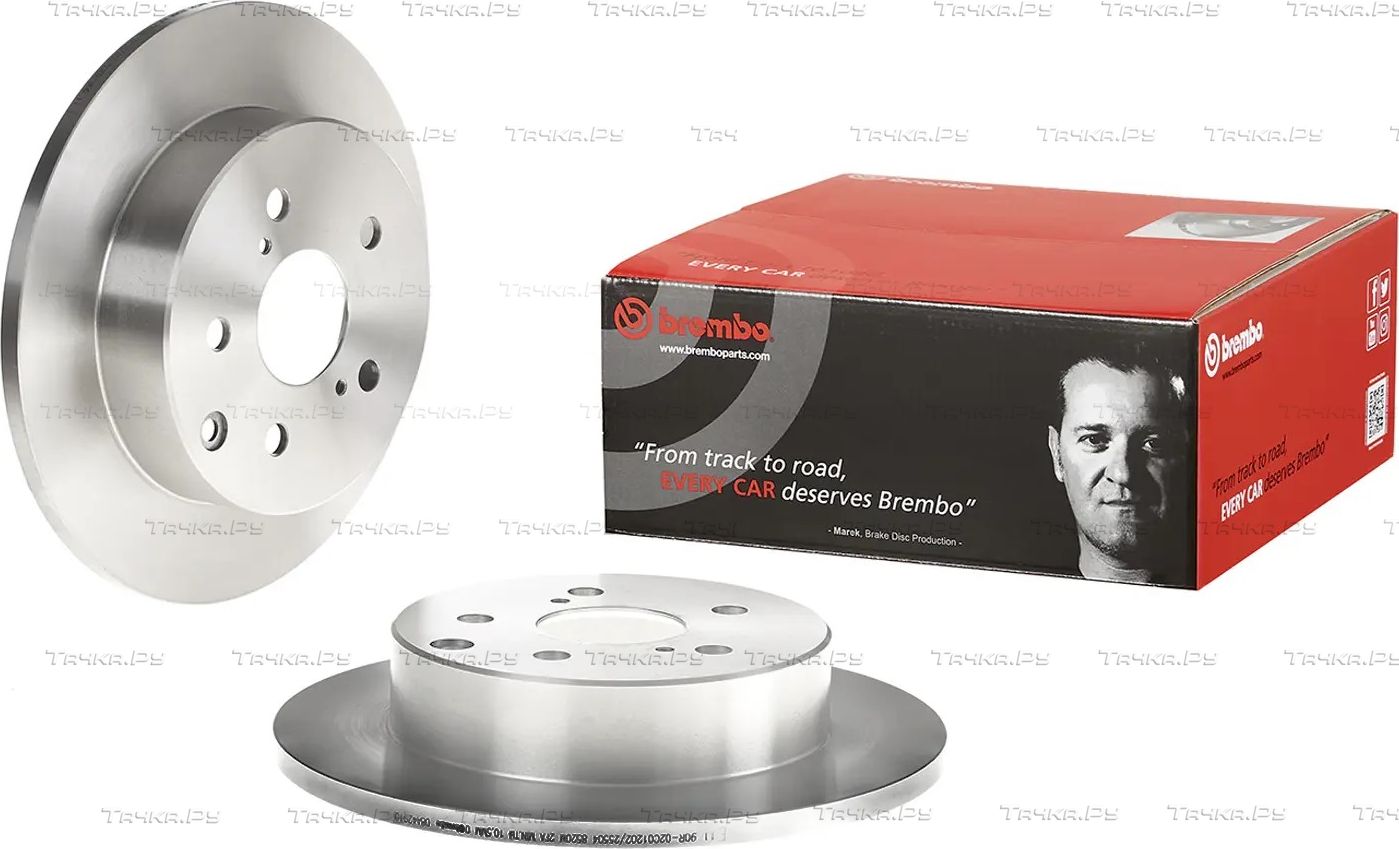 Тормозной диск Brembo задний для Toyota RAV4 III (XA30) 2005-2013. Артикул 08.A429.10