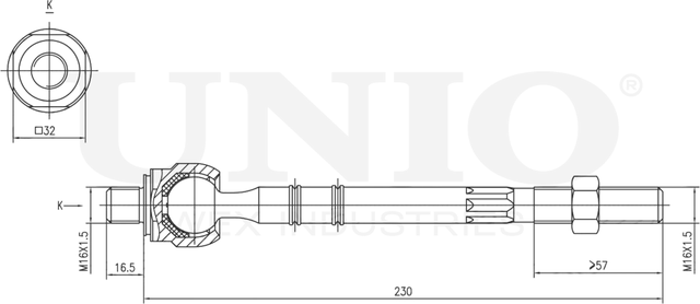 Тяга рулевая (Unio). Артикул SSP-30028