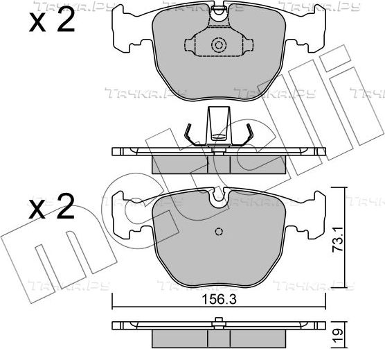 Тормозные колодки Metelli. Артикул 22-0559-0