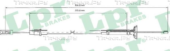 Трос сцепления LPR для Volkswagen Jetta II 1984-1991. Артикул C0263C