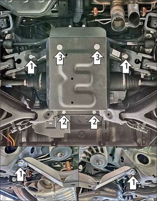 Защита Мотодор для заднего дифференциала Tank 700 2024-2026. Артикул 73123