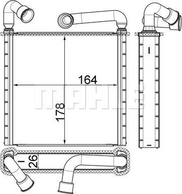 Радиатор отопителя (печки) Mahle Behr. Артикул AH 253 000S