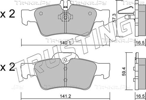 Тормозные колодки Trusting задние для Mercedes-Benz CLS I (C219) 2004-2010. Артикул 584.0